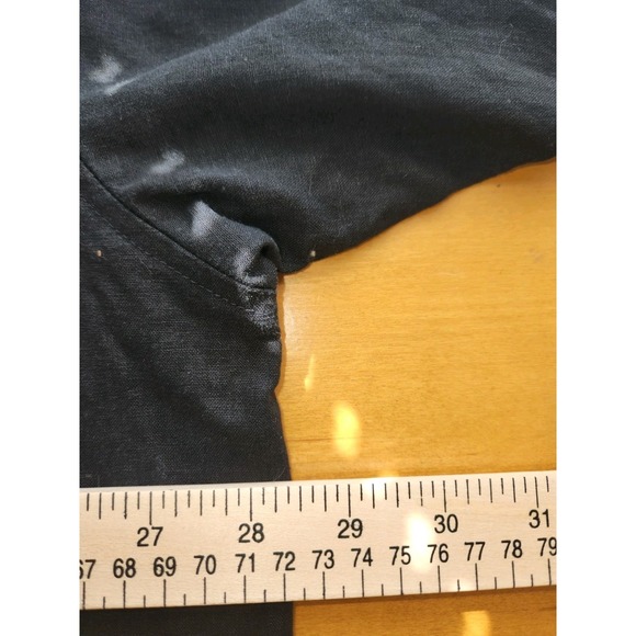 Monte Carlo Mens Black Embroidered Linen Blend Short Sleeve Button Down Sz 2X - Picture 4 of 6